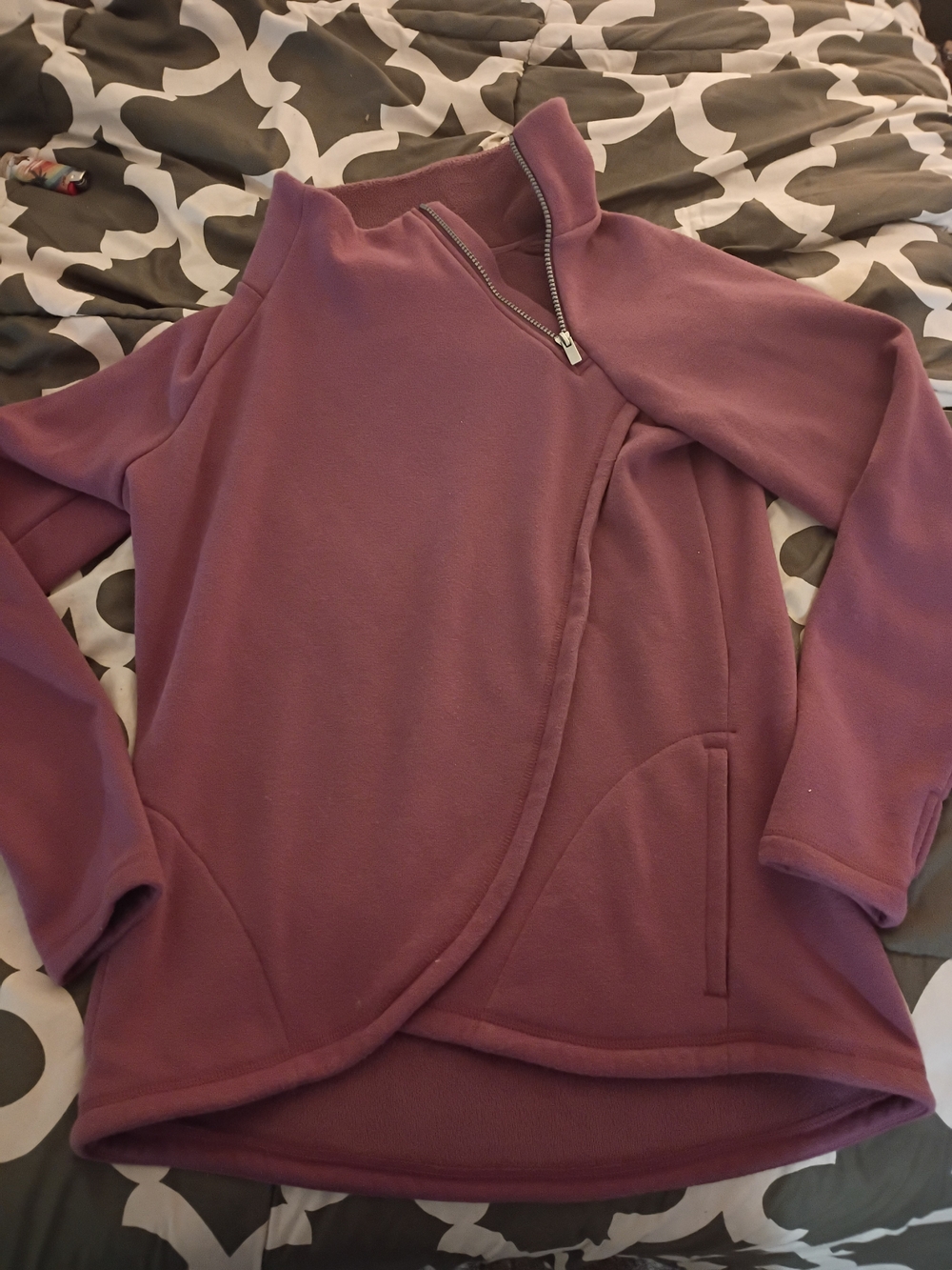 Energy Zone Mauve Asymmetrical Zip Pullover